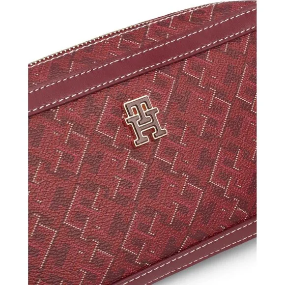 Chic Rouge Monogram Leather Crossbody Bag Women Small Stylish Compact